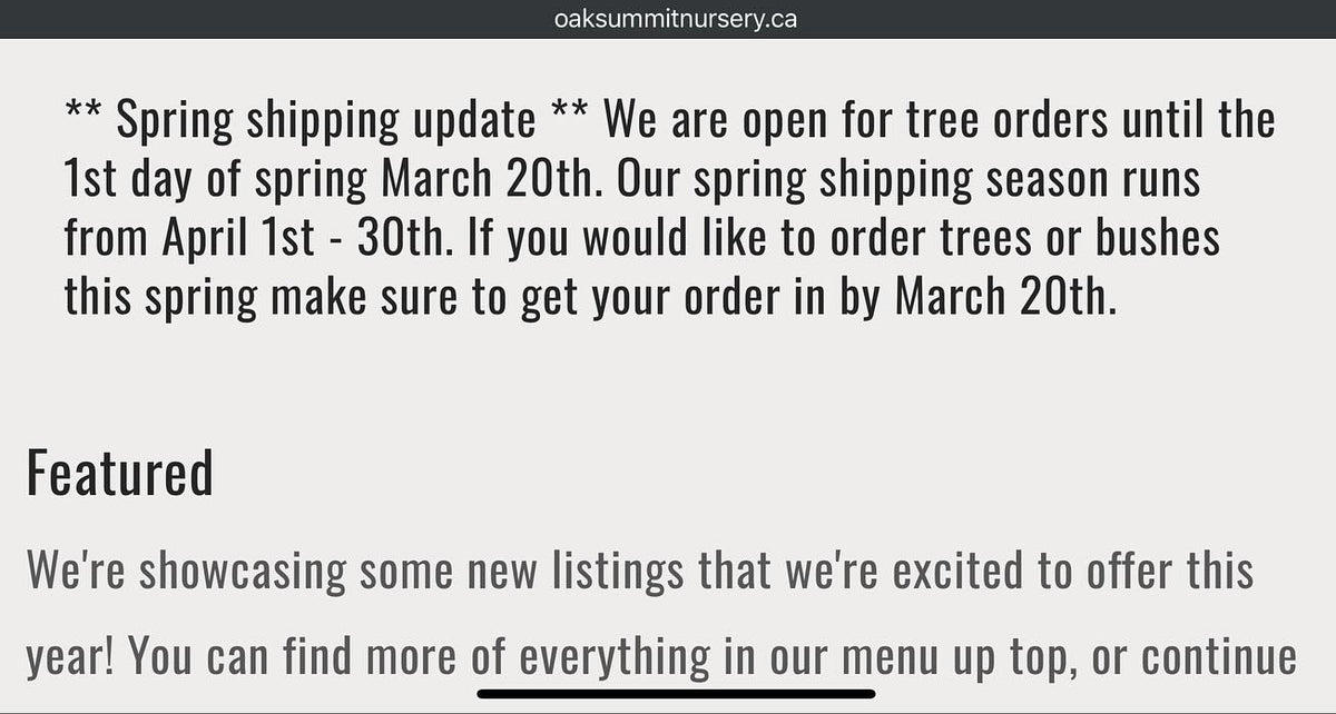 closing tree orders for the season tomorrow, last call, image 1 of 6