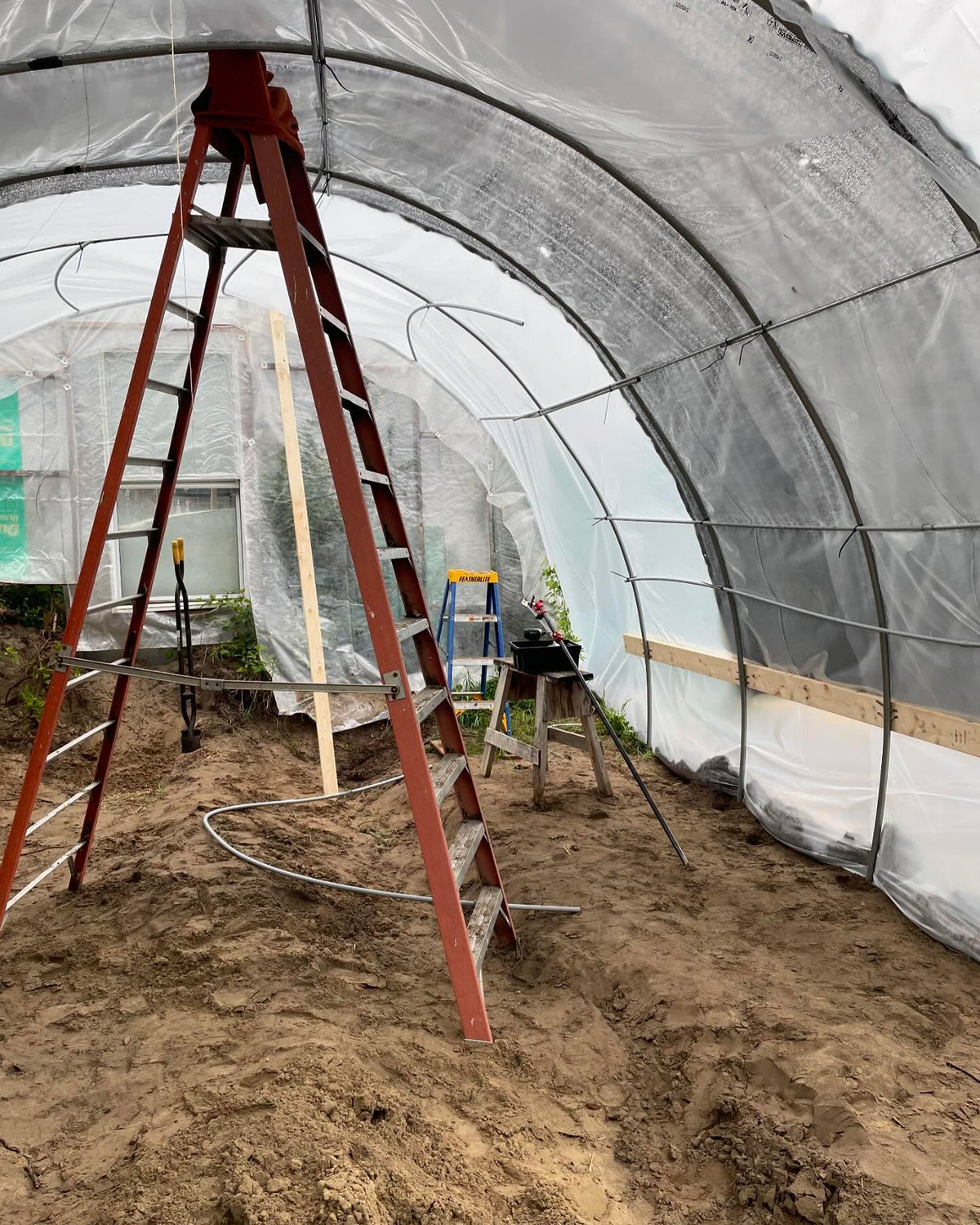 greenhouse addition is up, will be a work in progress until fall, image 1 of 2
