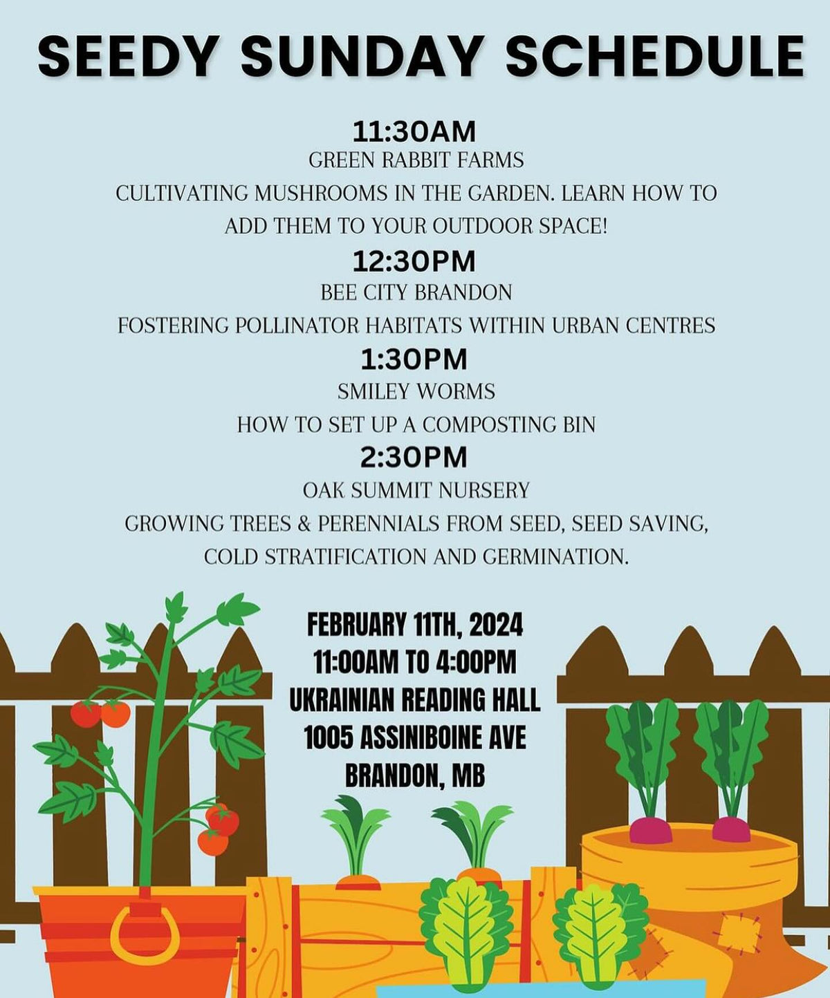 hey we’re at seedy sunday in Brandon MB this weekend, image 2 of 10