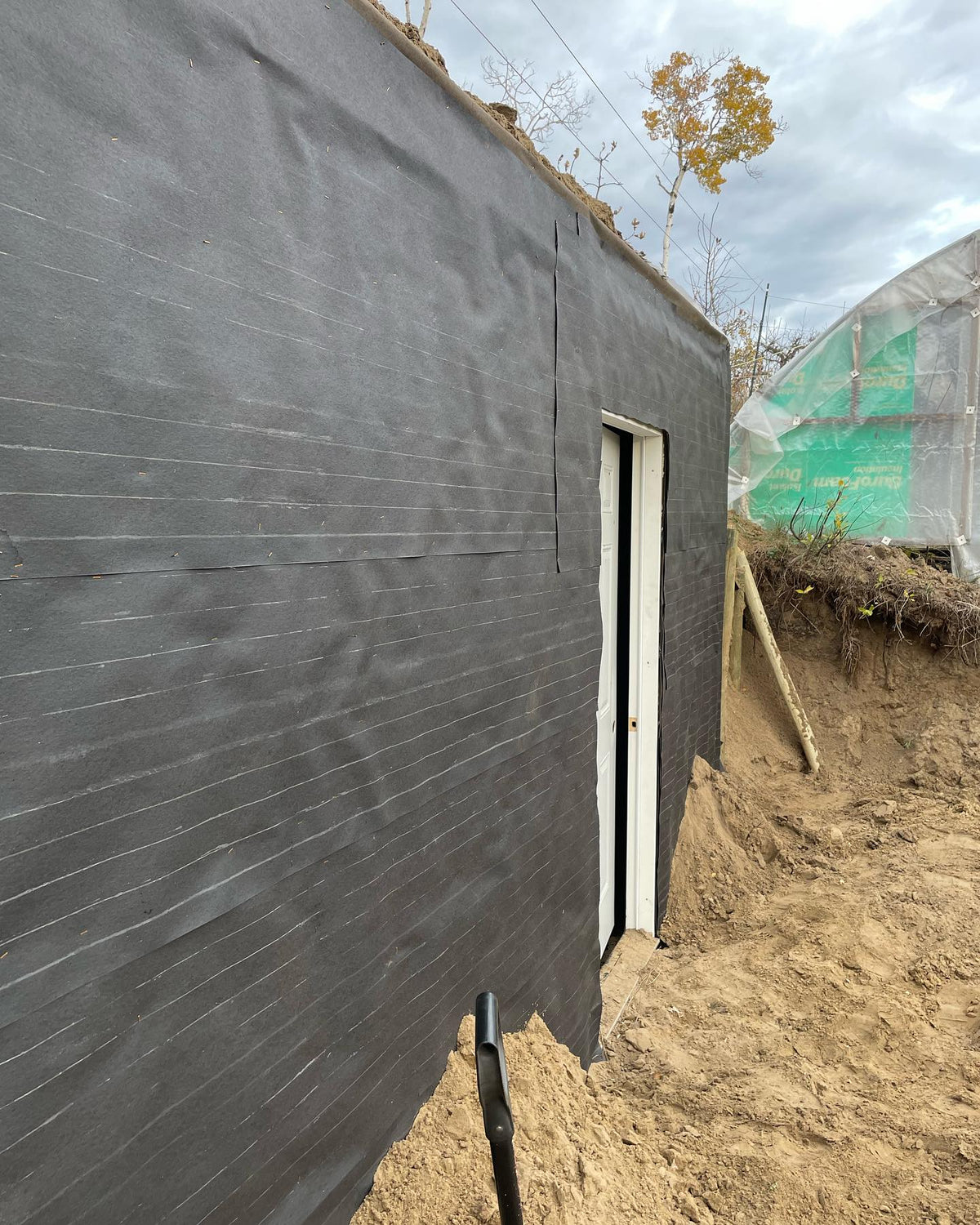 hillside root cellar is progressing, just more backfilling, image 1 of 3
