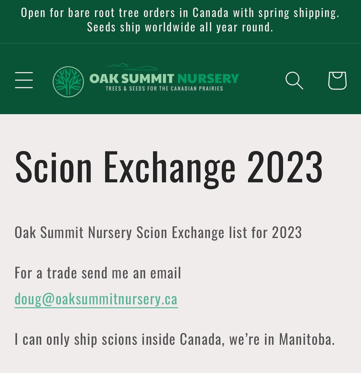 I posted my trade list if anyone in Canada is looking to trade for scions or seeds, I have a long list of stuff