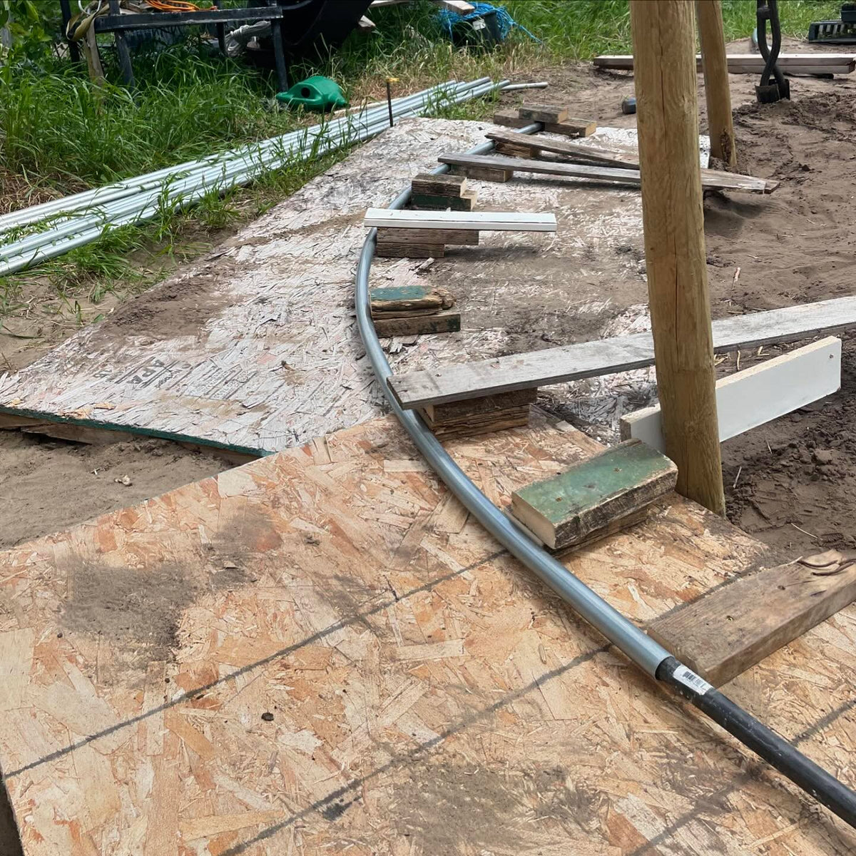 making greenhouse hoops, image 1 of 4