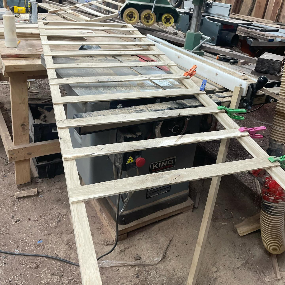 seed racks in progress, image 1 of 2