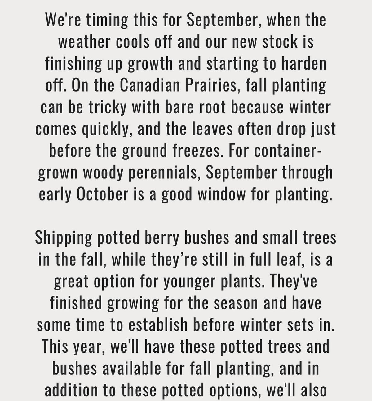We’re excited to announce our first potted plant sale this fall, image 2 of 3