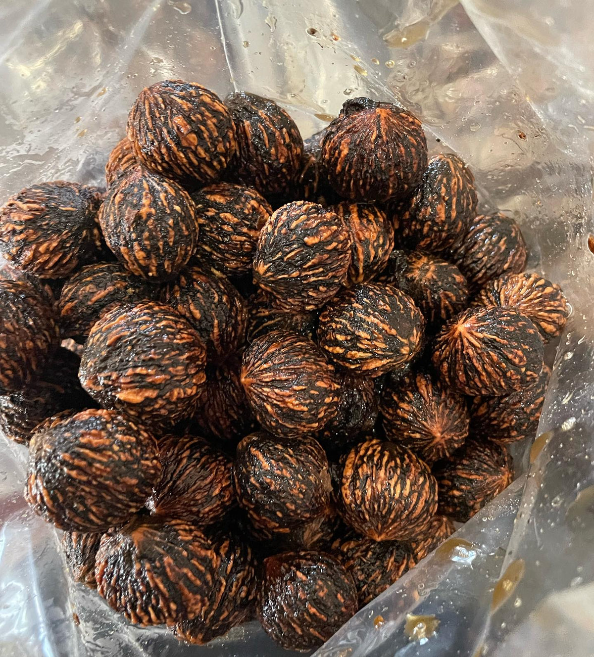 zone 3 (-40F) black walnuts processed, I let most of the ripen before using a paint mixer to dehull, image 1 of 3